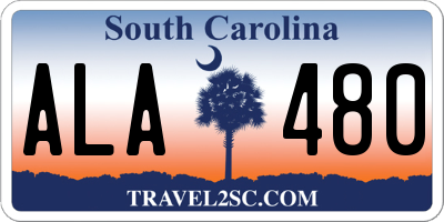 SC license plate ALA480