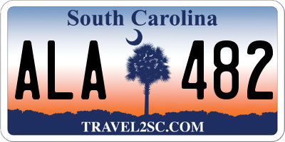 SC license plate ALA482