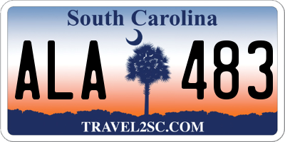 SC license plate ALA483