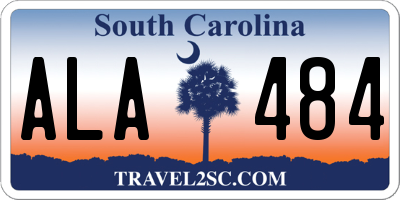 SC license plate ALA484