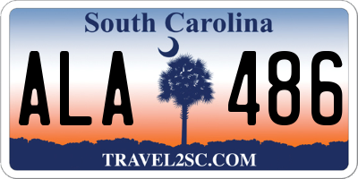 SC license plate ALA486
