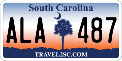 SC license plate ALA487