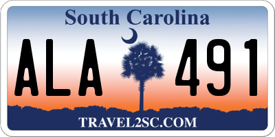 SC license plate ALA491
