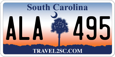 SC license plate ALA495