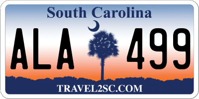 SC license plate ALA499