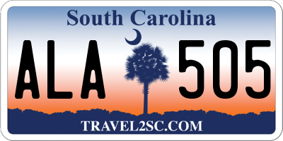 SC license plate ALA505