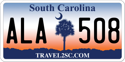 SC license plate ALA508