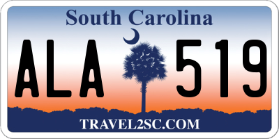 SC license plate ALA519