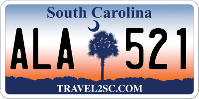 SC license plate ALA521