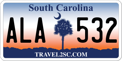 SC license plate ALA532