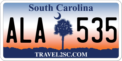 SC license plate ALA535