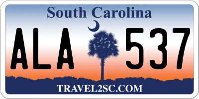 SC license plate ALA537