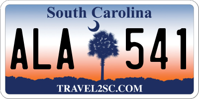 SC license plate ALA541