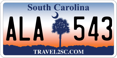 SC license plate ALA543