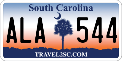SC license plate ALA544