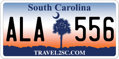 SC license plate ALA556