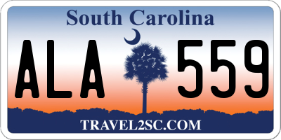 SC license plate ALA559