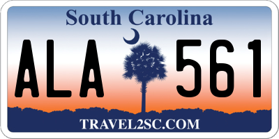SC license plate ALA561