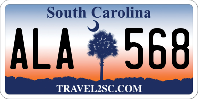 SC license plate ALA568