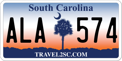 SC license plate ALA574