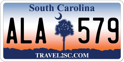 SC license plate ALA579