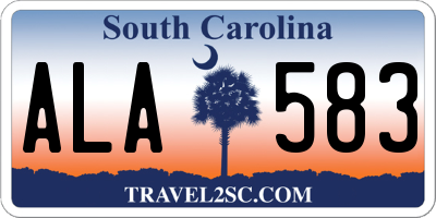 SC license plate ALA583