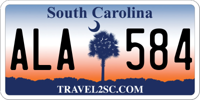 SC license plate ALA584