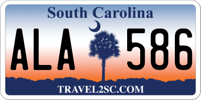 SC license plate ALA586