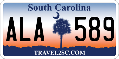 SC license plate ALA589