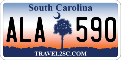 SC license plate ALA590