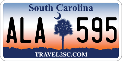 SC license plate ALA595