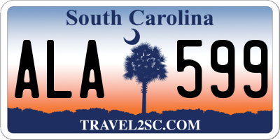 SC license plate ALA599