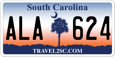 SC license plate ALA624