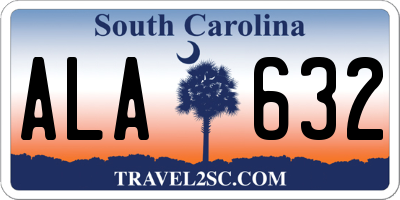 SC license plate ALA632
