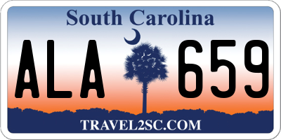 SC license plate ALA659