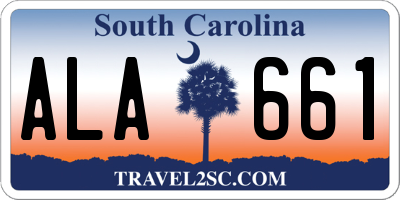 SC license plate ALA661