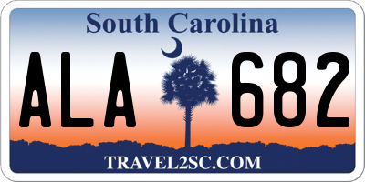 SC license plate ALA682