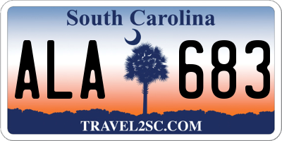 SC license plate ALA683