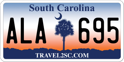 SC license plate ALA695