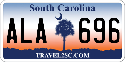 SC license plate ALA696