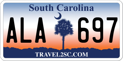 SC license plate ALA697