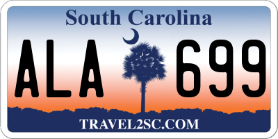 SC license plate ALA699