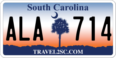 SC license plate ALA714