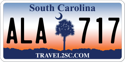 SC license plate ALA717