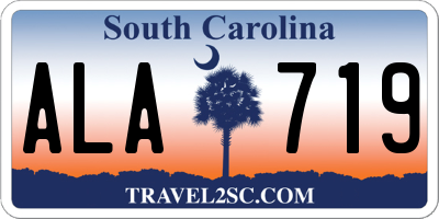 SC license plate ALA719