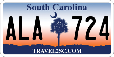SC license plate ALA724