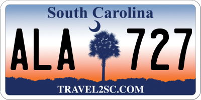 SC license plate ALA727
