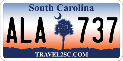SC license plate ALA737