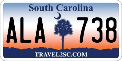 SC license plate ALA738