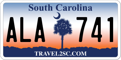 SC license plate ALA741